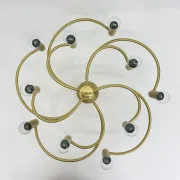 Vintage Hufnagel Leuchten ceiling light, 1970s