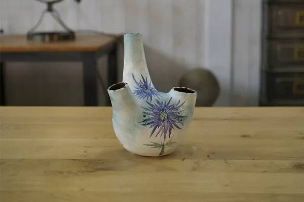 Ceramic vase by Marie-Madeleine Jolly, “Chardon” model, 1940s