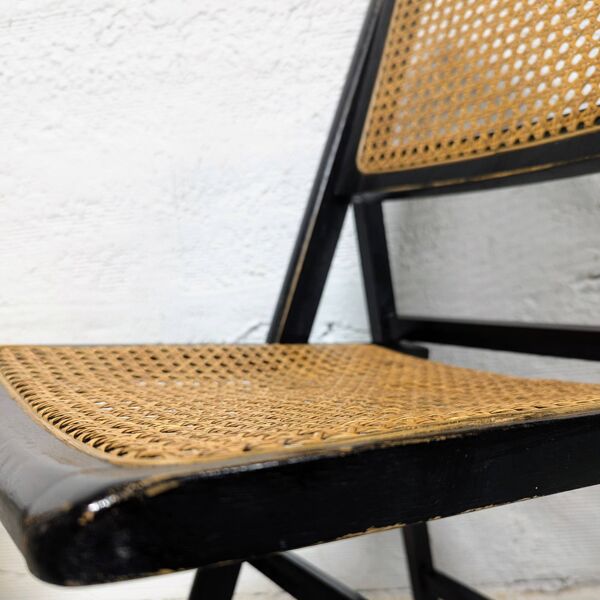 Chaise pliante cannée
