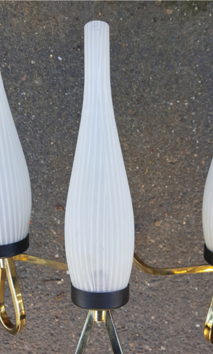 Wall light triple lights, Lunel, Royal Production, vintage, 50s