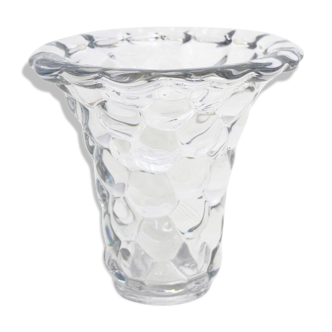 Vase "nid d'abeilles" P.D'Avesn en cristal