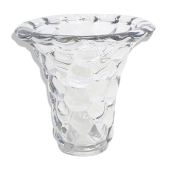 Crystal "honeycomb" vase P.D'Avesn
