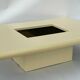 Jean claude mahey laque blanche creme 1970 vintage design coffee table