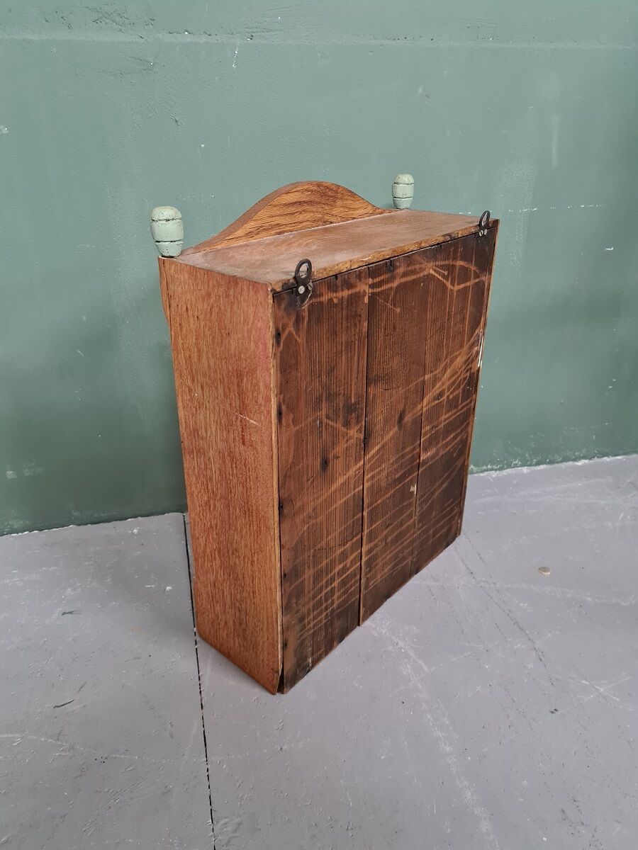 Antique German Herbs Hanging Cupboard From Around 1900.