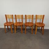 Pine chairs 80s set of 4