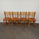 Pine chairs 80s set of 4