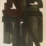 Lithograph Pierre Soulages, etching VIII 1957