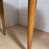 Vintage round table in walnut 1960