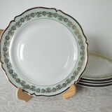 5 flat porcelain plates