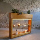 illuminated planter display case from the 1950s
