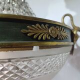 Empire chandelier in bronze and crystal