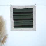 Green & Black Vintage Kilim Rug, 86x86Cm