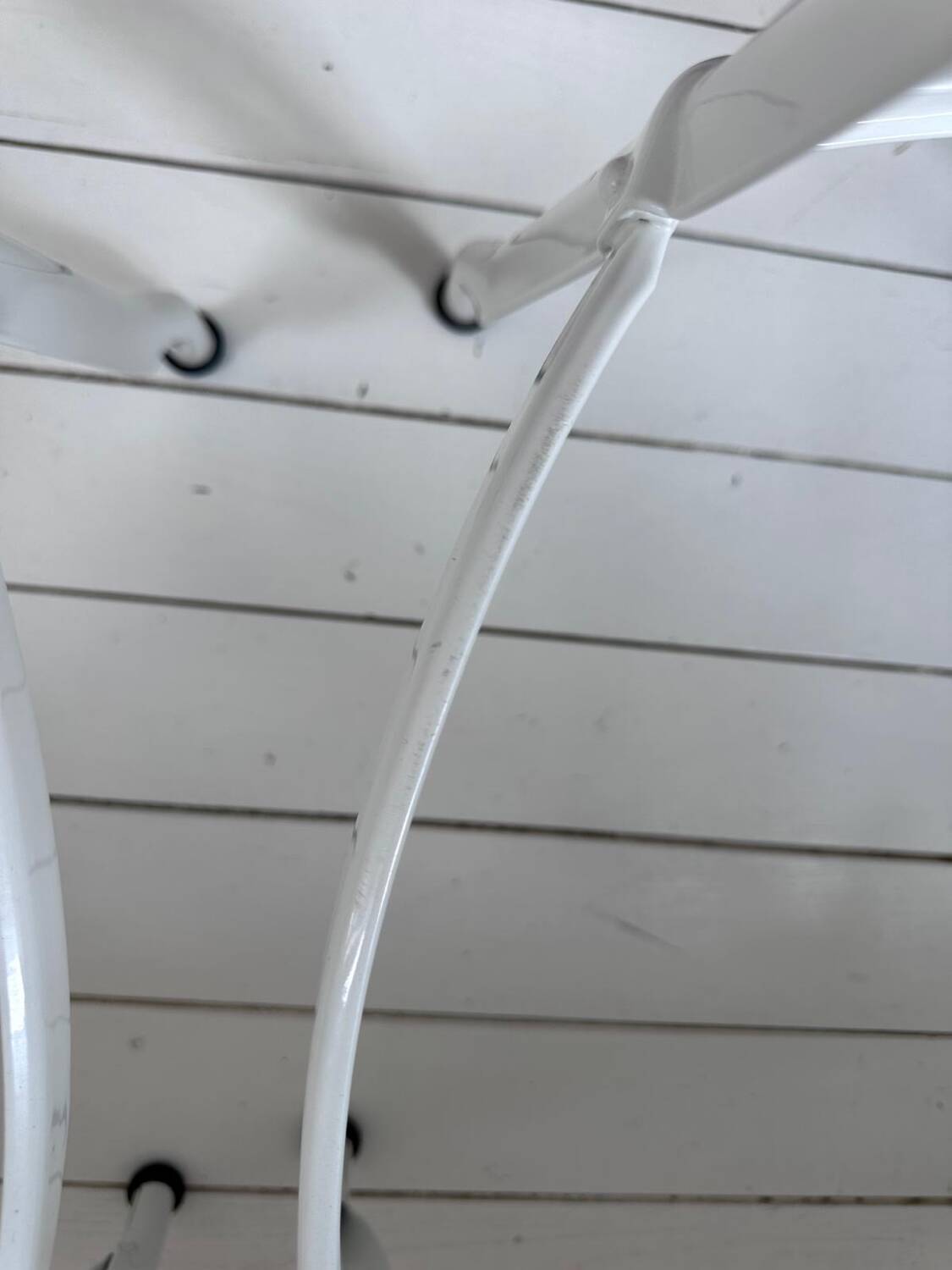 Tabourets de bar nicolle® – métal blanc & cuir – lot de 3 – hauteur 75