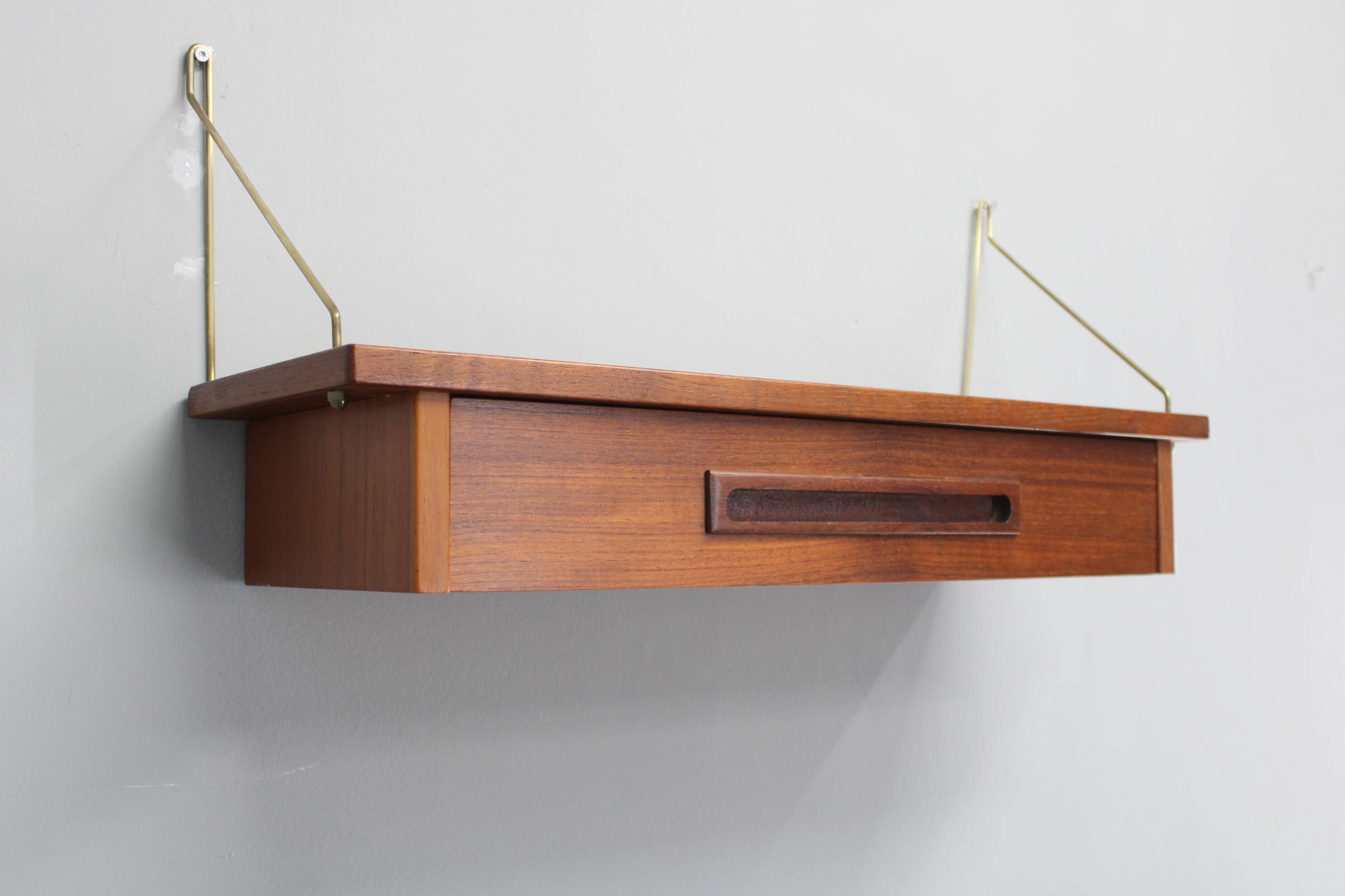 1960s teak shelf with drawer, Denmark