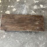 Petit banc bas asiatique en teck ancien upcyclé H:21 l:23 L:70