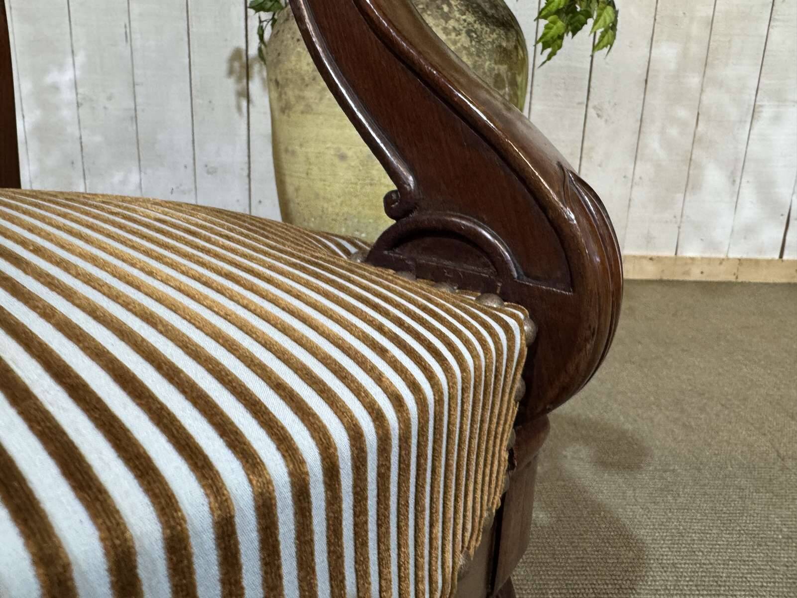 19th Century Restoration Armchair in Mahogany