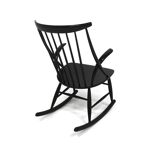 Rocking-chair en hêtre, Illum Wikkelsø, N. Eilersen, Danemark, 1960