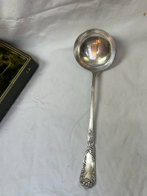 SFAM silver metal punch ladle