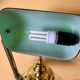 Lampe de notaire banquier en opaline verte