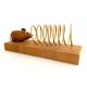 Porte-lettres de souris vintage / organisateur de bureau, organisateur de poste, bois et laiton