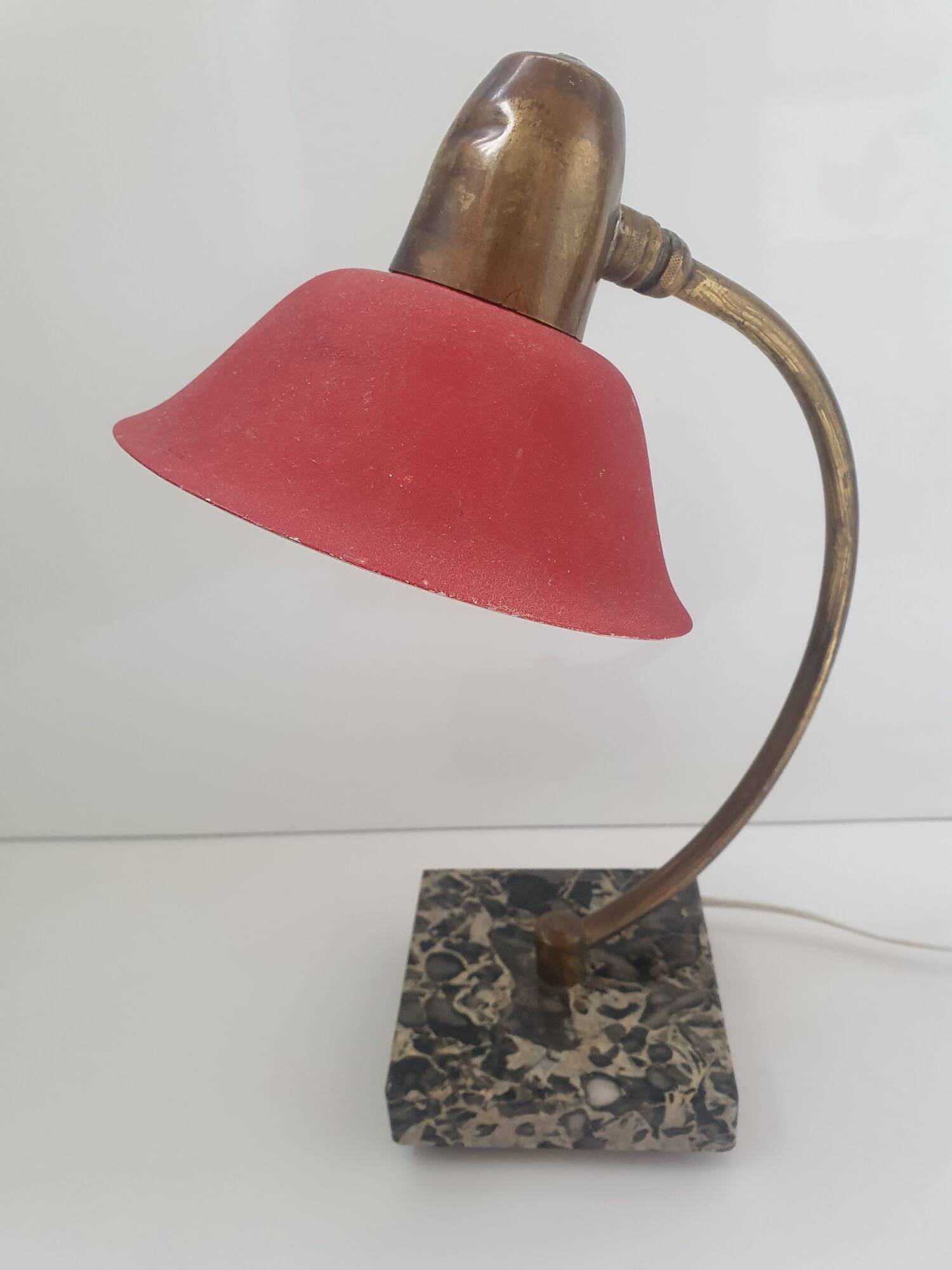 Vintage red desk lamp