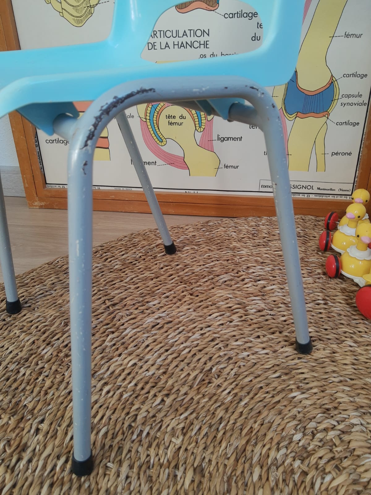 Plastic chair school children Brunswick Roger Bontemps - vintage