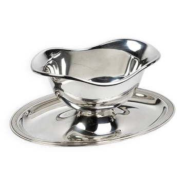 Saucière Christofle en métal argenté – dans le goût du modèle Vendôme Filet