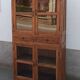 Antique teak cabinet with two drawers and four doors