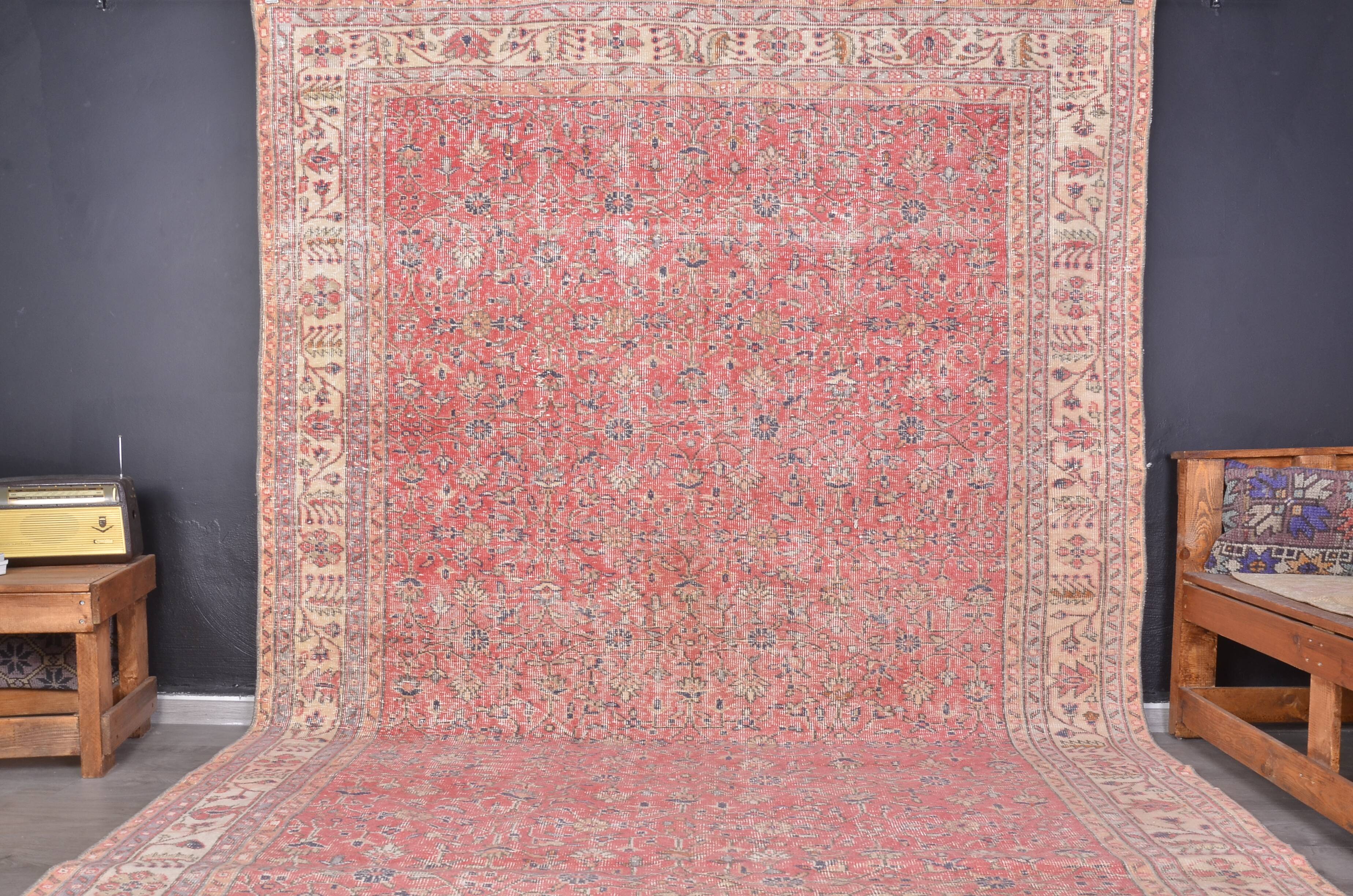 Tapis vintage Oushak turc sku2365