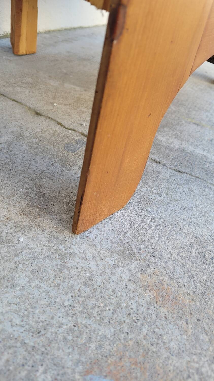 Corner glazed corner cabinet in old cherry wood 1900s