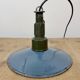 Industrial Blue Enamel Military Pendant Lamp with Cast Aluminium Top, 1960s
