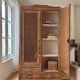 Art Deco style wardrobe in raw oak