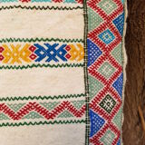 White carpet and woven wool, 185 x 250 colors