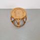 Round Bentwood and Rattan Webbing Stool, 1970s