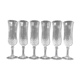 6champagne flutes in Arques crystal