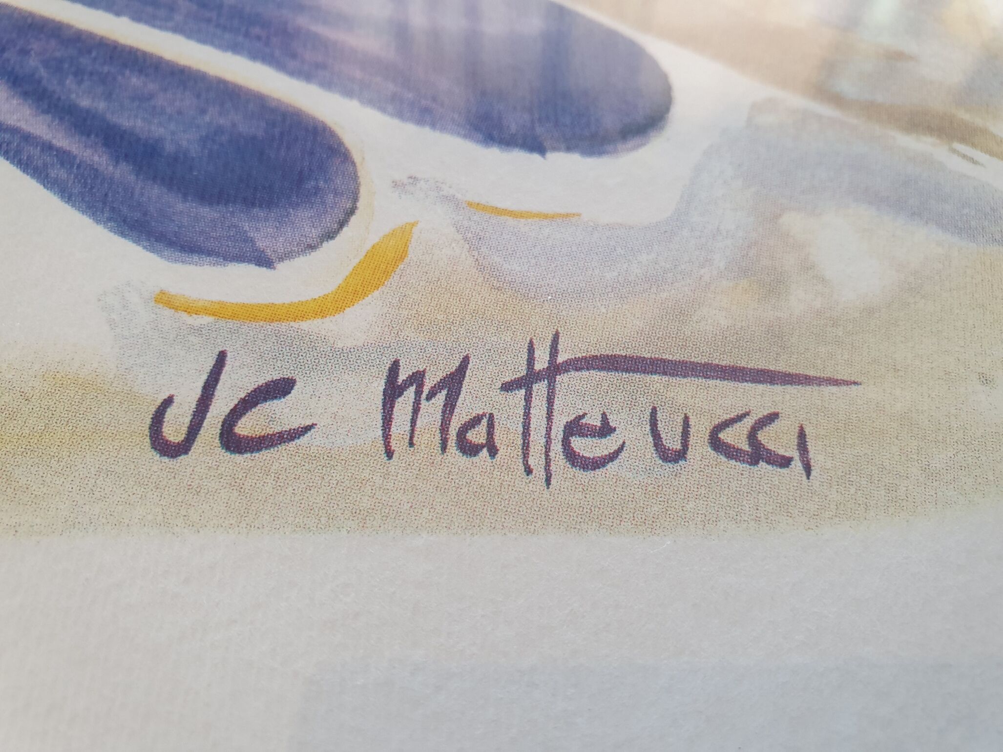 Engraving colorful landscape jc mateucci