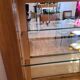 Art Deco walnut glass display case 1930-1940