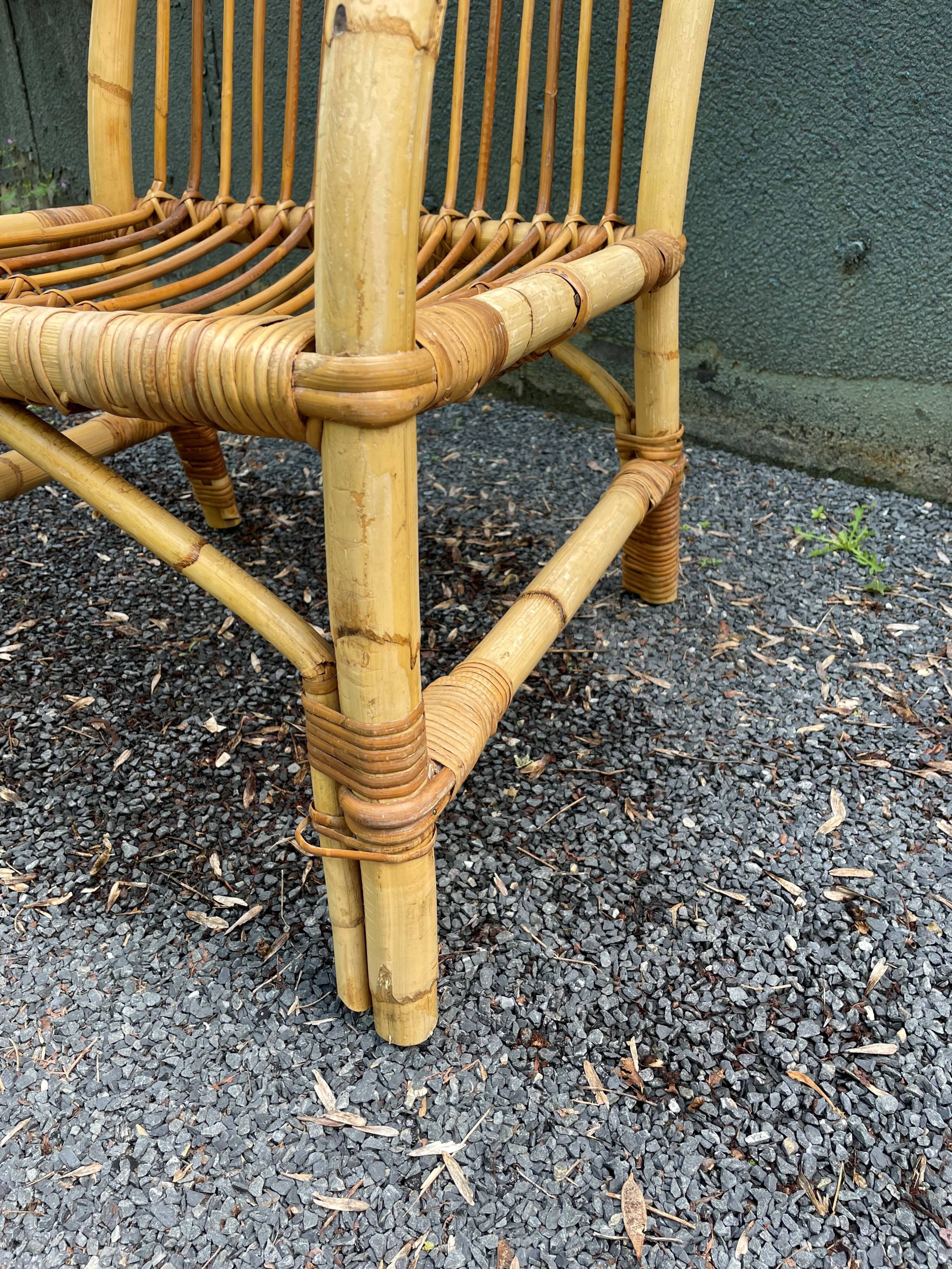 Vintage rattan armchair