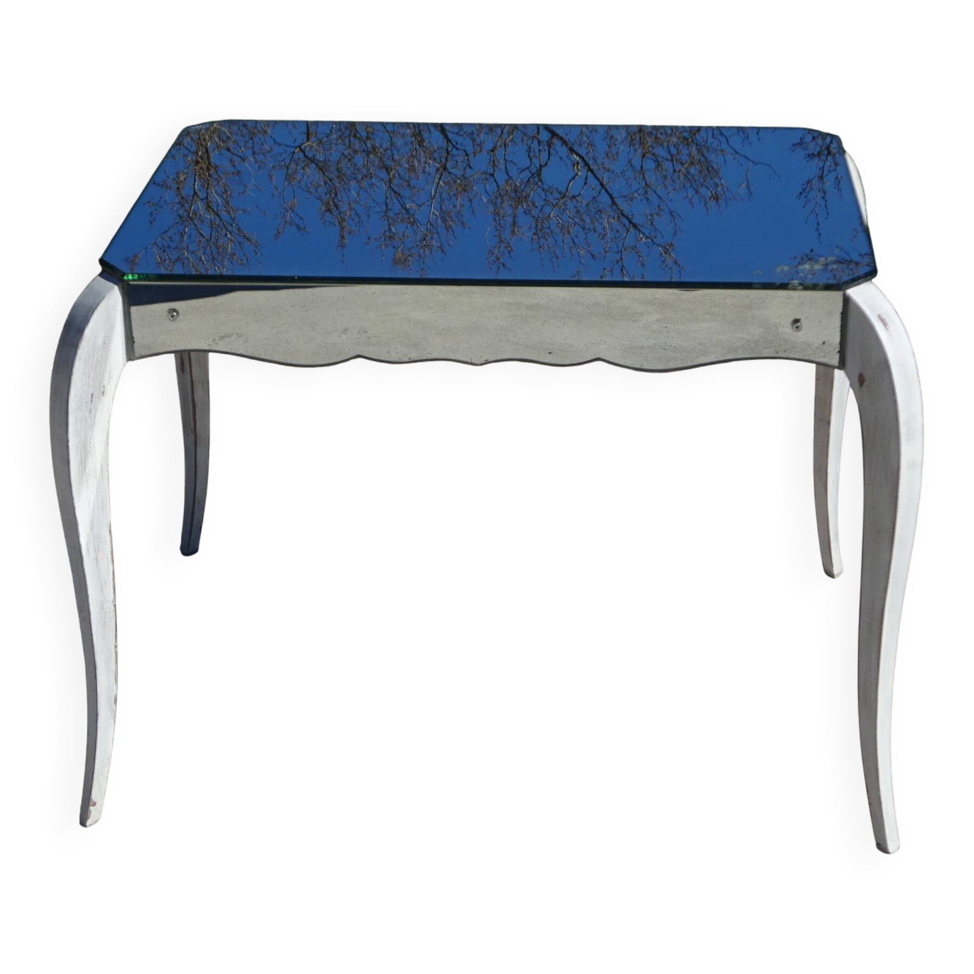 Mirror glass coffee table