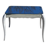 Table de salon en verre miroir