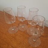 Set of 4 cognac glasses