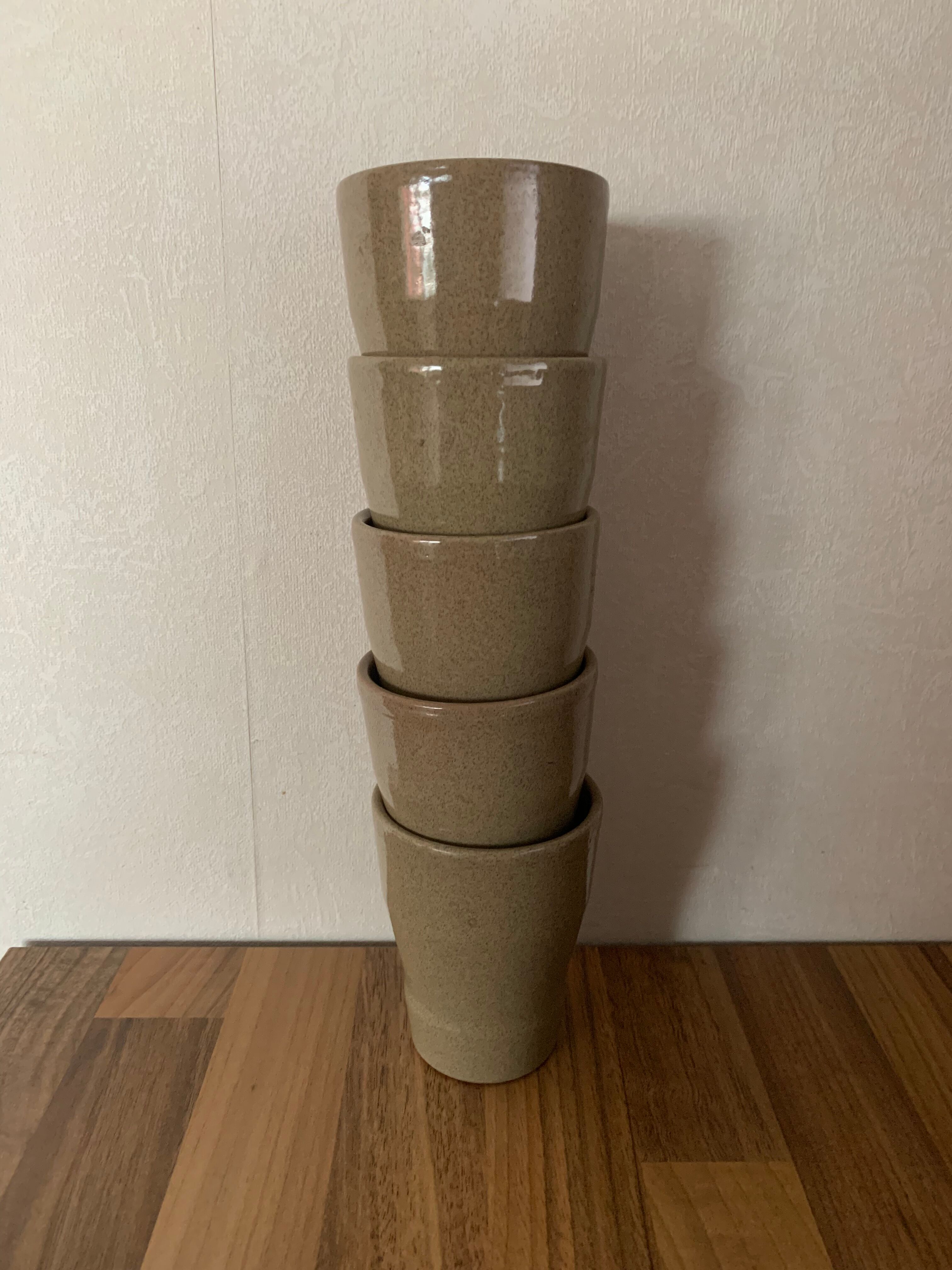 Lot de 5 mug en grès ancien Cermer
