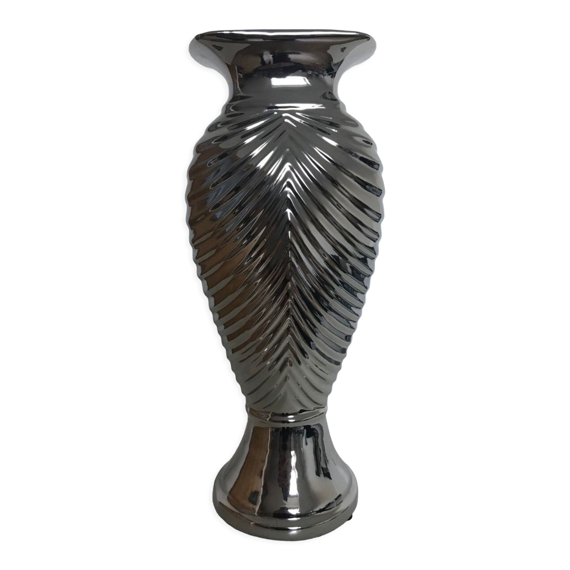 High Art Deco style metallic vase