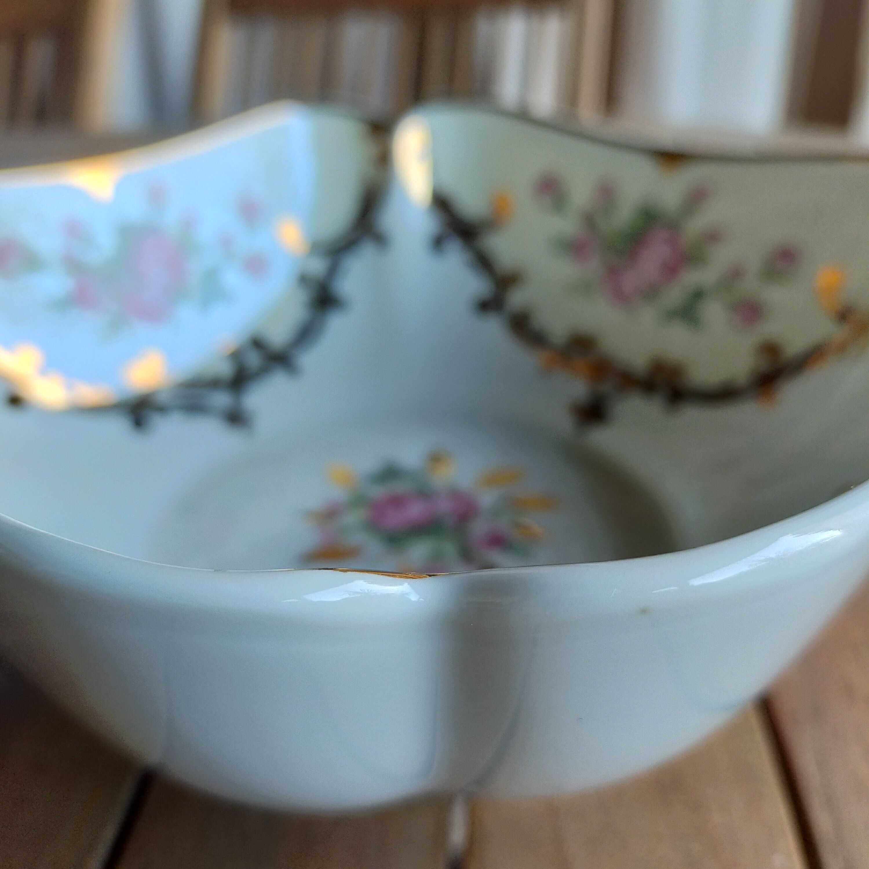 Ribes Limoges porcelain salad bowl