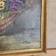 Peinture à l’huile XIXe bouquet de fleurs