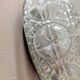 Structured glass round ceiling lamp vintage 60s-70s