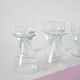 Set of 6 blown glass wine glasses from the early 20th century