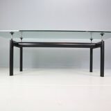 Table à manger en verre Le Corbusier TaLe Corbusier Table à manger en verre 'LC6ble 'LC6' pour Cassina, Italie 1970