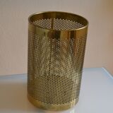 Postmodernist perforated brass wastepaper basket 1980 Memphis