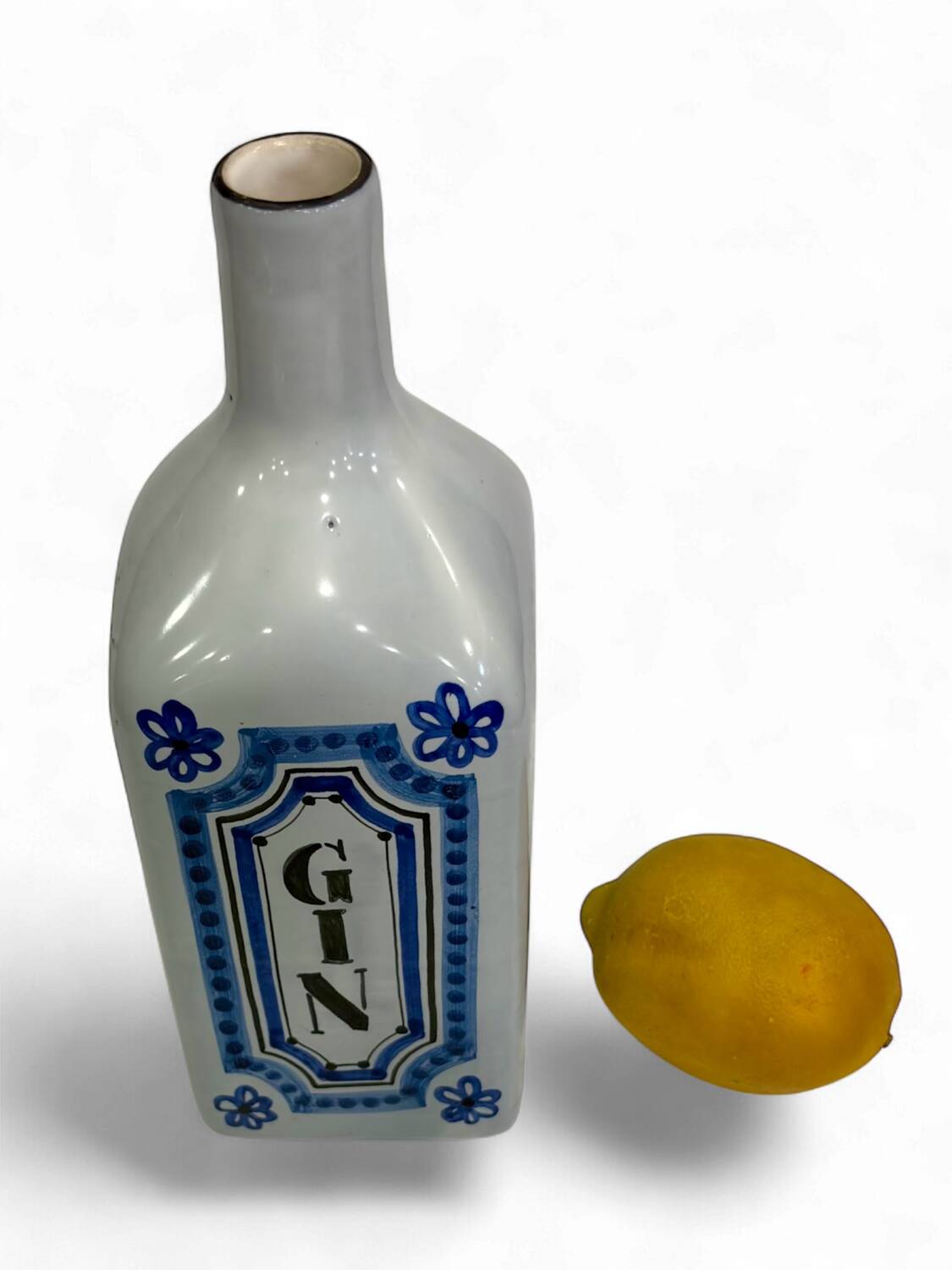Sculpture in the shape of a Gin Bottle by Roger Capron, Vallauris.
